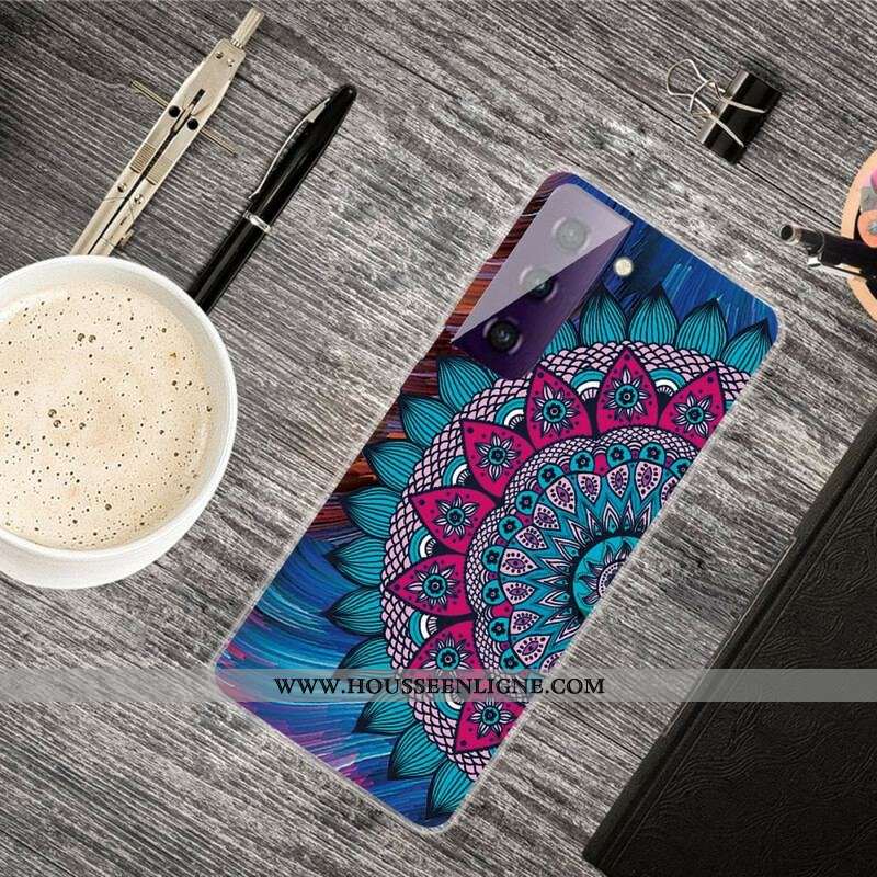 Coque Samsung Galaxy S21 FE Mandala Coloré