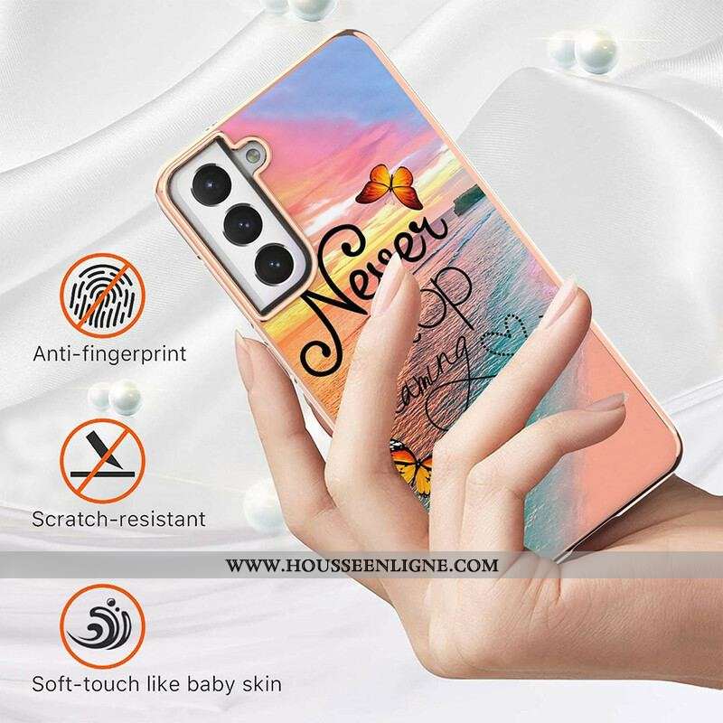 Coque Samsung Galaxy S21 FE Never Sto Dreaming Papillons