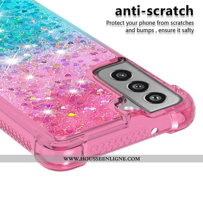 Coque Samsung Galaxy S21 FE Paillettes Colors