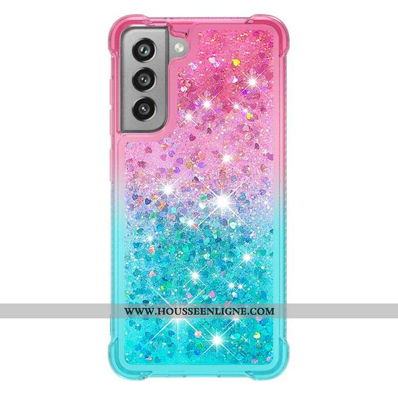 Coque Samsung Galaxy S21 FE Paillettes Colors