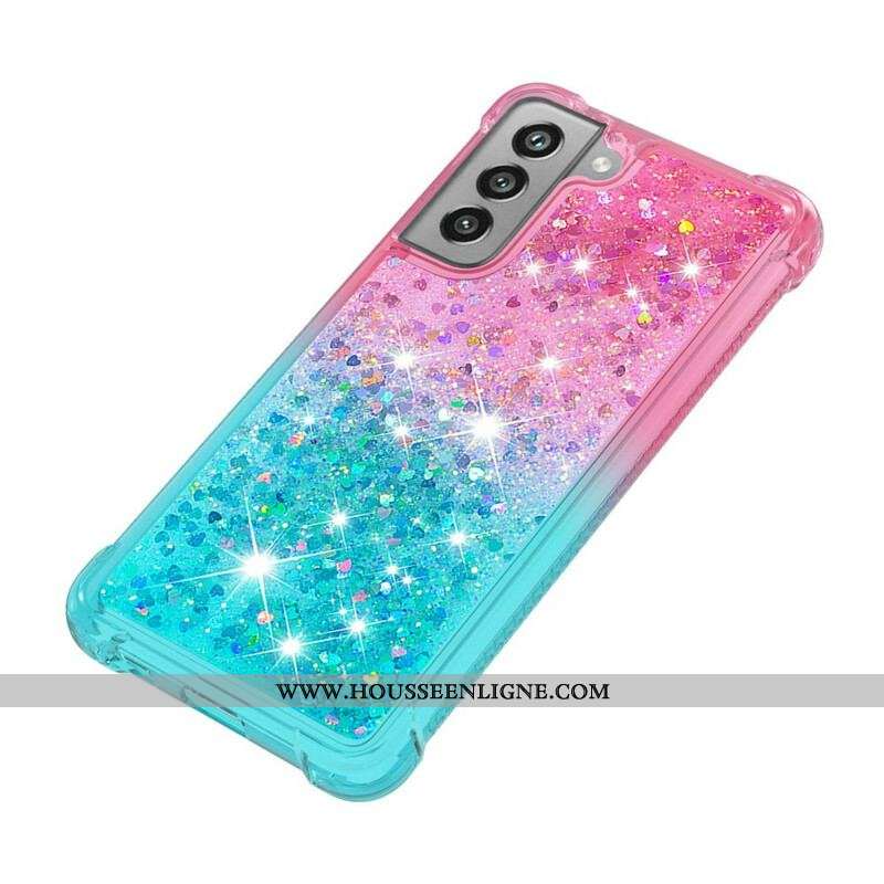 Coque Samsung Galaxy S21 FE Paillettes Colors