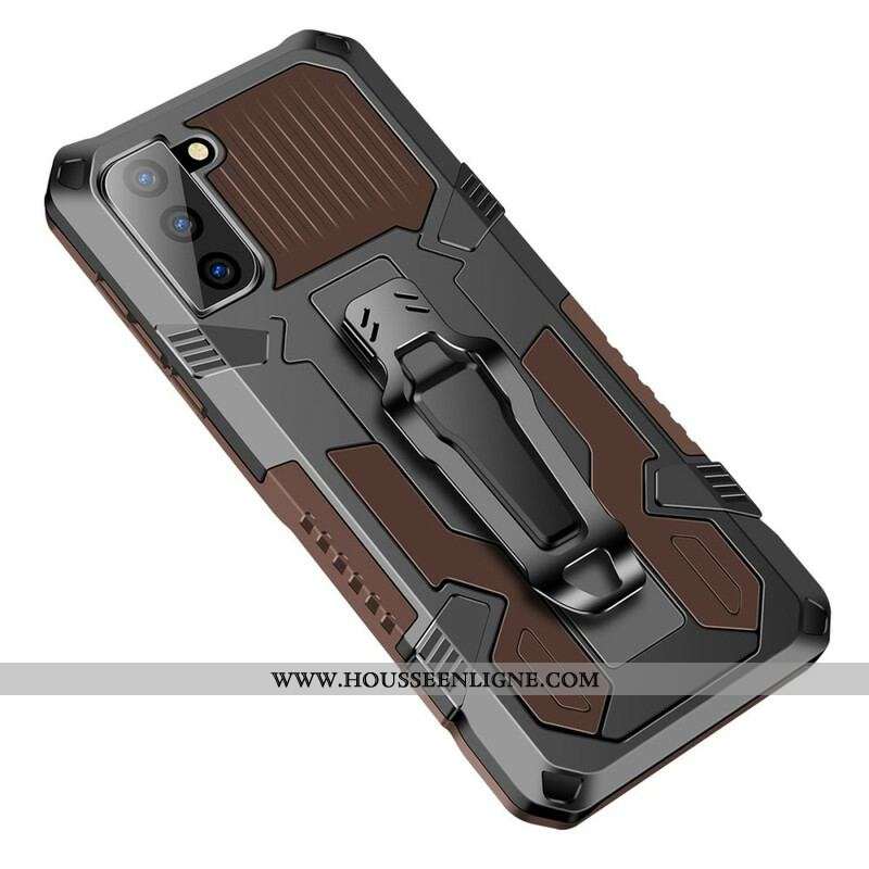 Coque Samsung Galaxy S21 FE Robot avec Pince Ceinture