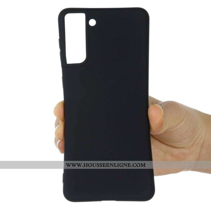 Coque Samsung Galaxy S21 FE Silicone Liquide avec Lanière