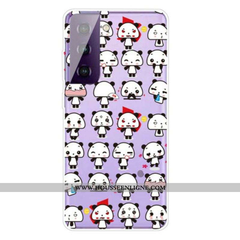 Coque Samsung Galaxy S21 FE Transparente Funny Pandas