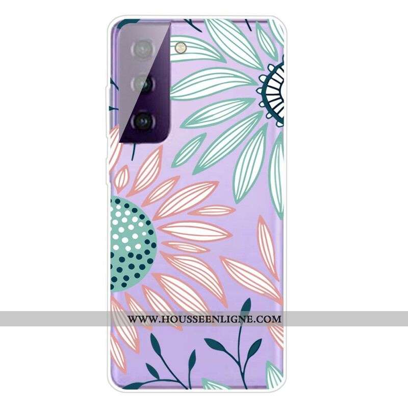 Coque Samsung Galaxy S21 FE Transparente Une Fleur