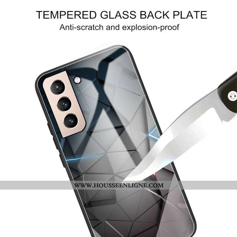 Coque Samsung Galaxy S21 FE Verre Trempé Géométrie