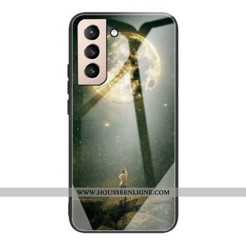 Coque Samsung Galaxy S21 FE Verre Trempé Homme à la Lune