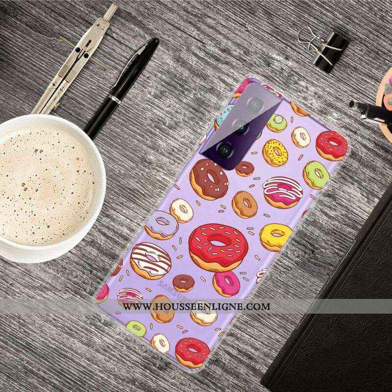 Coque Samsung Galaxy S21 FE love Donuts