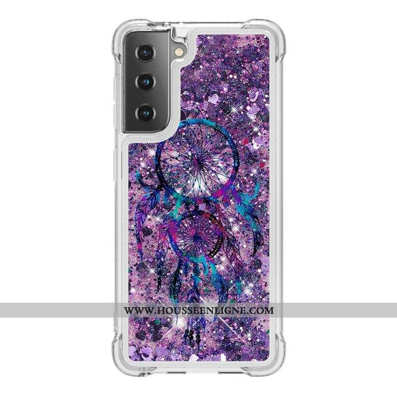 Coque Samsung Galaxy S21 Plus 5G Attrape Rêves Paillettes