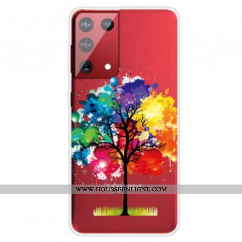 Coque Samsung Galaxy S21 Ultra 5G Arbre Aquarelle