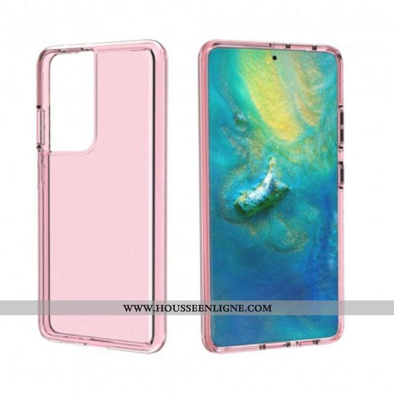 Coque Samsung Galaxy S21 Ultra 5G Colorée Transparente