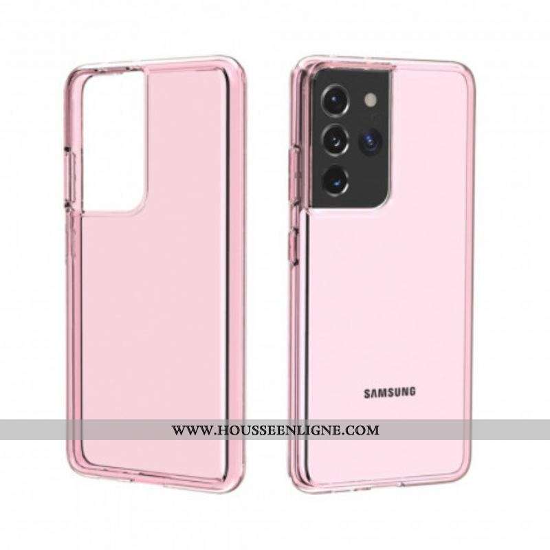 Coque Samsung Galaxy S21 Ultra 5G Colorée Transparente