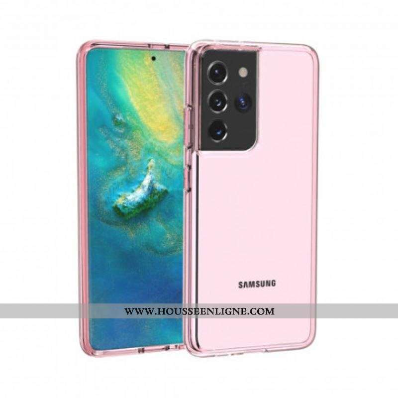 Coque Samsung Galaxy S21 Ultra 5G Colorée Transparente