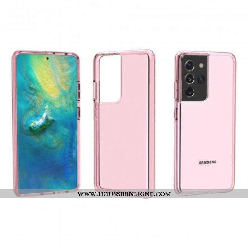 Coque Samsung Galaxy S21 Ultra 5G Colorée Transparente