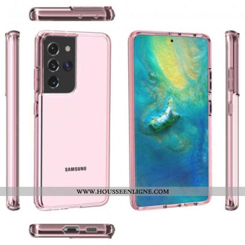 Coque Samsung Galaxy S21 Ultra 5G Colorée Transparente