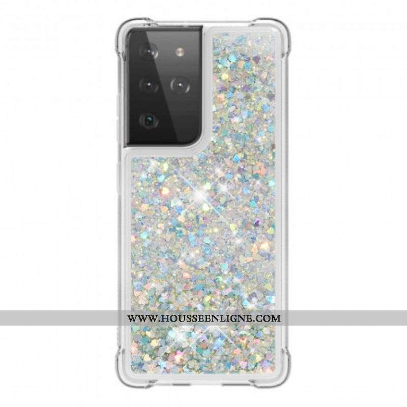 Coque Samsung Galaxy S21 Ultra 5G Désires Paillettes