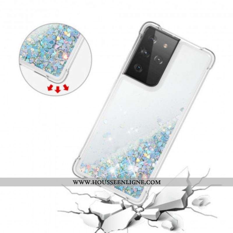 Coque Samsung Galaxy S21 Ultra 5G Désires Paillettes