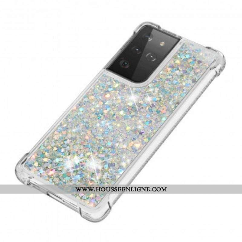 Coque Samsung Galaxy S21 Ultra 5G Désires Paillettes