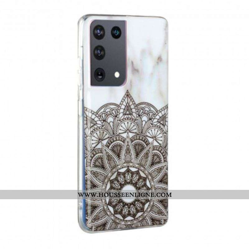 Coque Samsung Galaxy S21 Ultra 5G Mandala Marbré