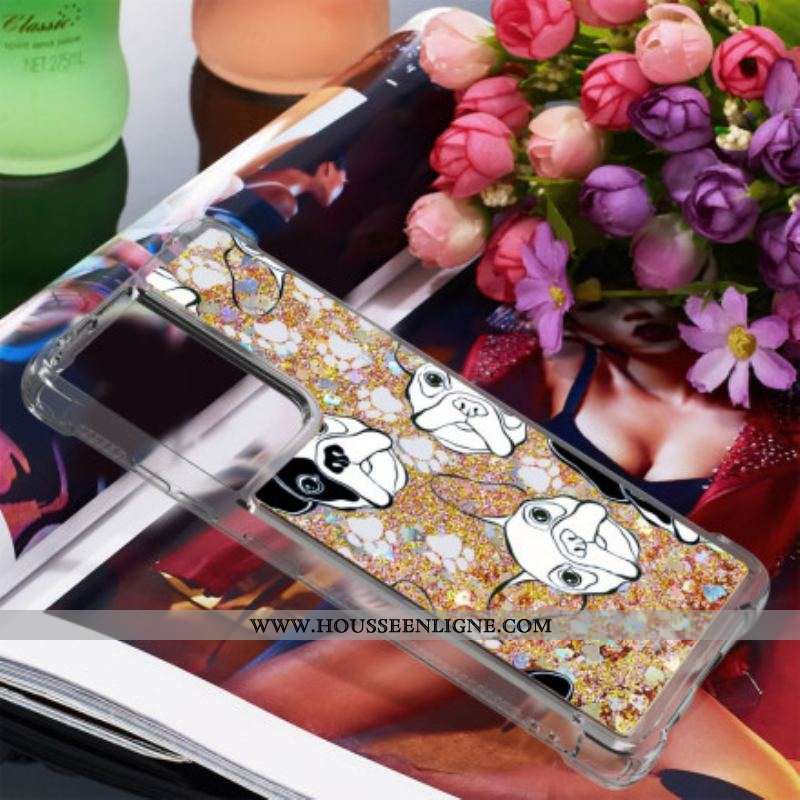 Coque Samsung Galaxy S21 Ultra 5G Mr Chien Paillettes