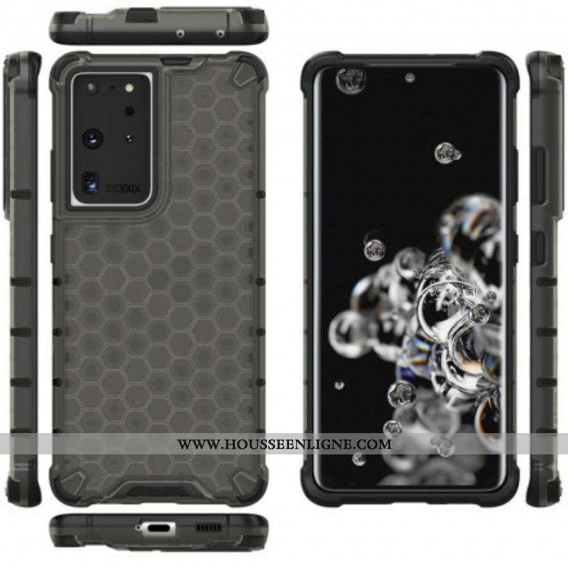 Coque Samsung Galaxy S21 Ultra 5G Style Nid d'Abeille