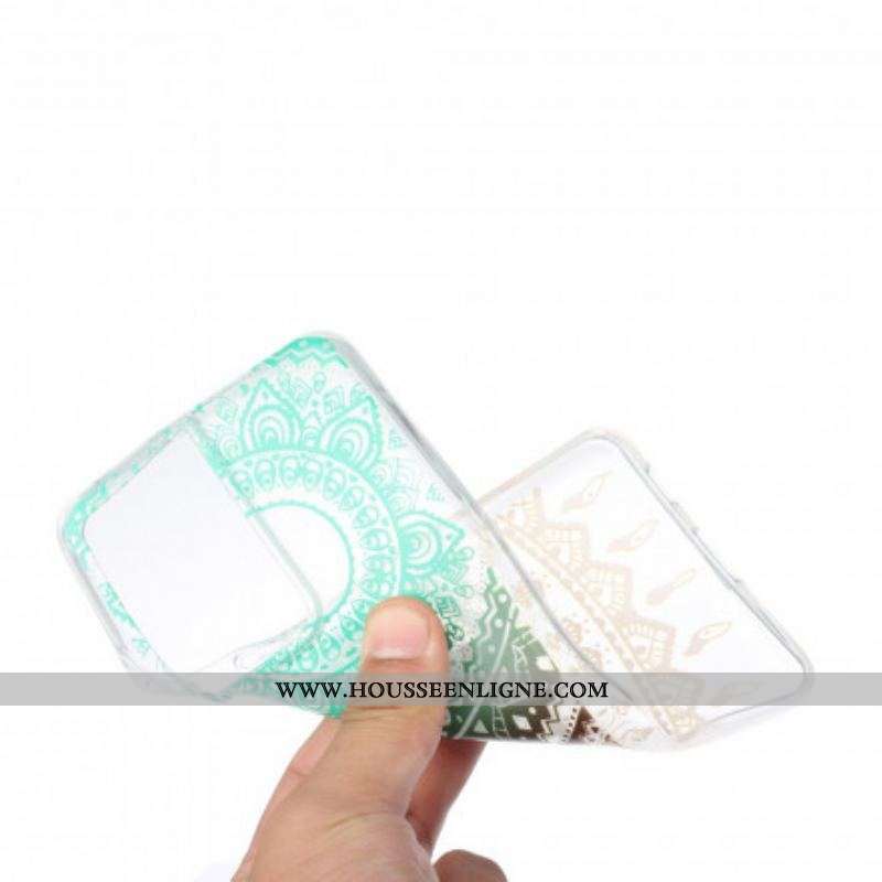 Coque Samsung Galaxy S21 Ultra 5G Transparente Fleur Mandala