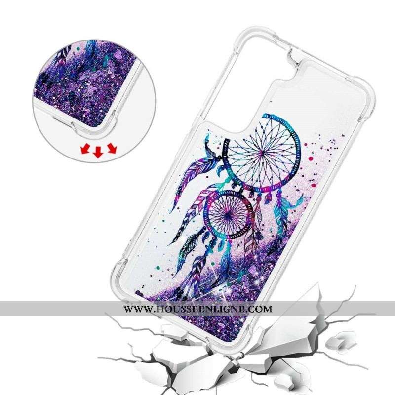 Coque Samsung Galaxy S22 5G Attrape Rêves Paillettes