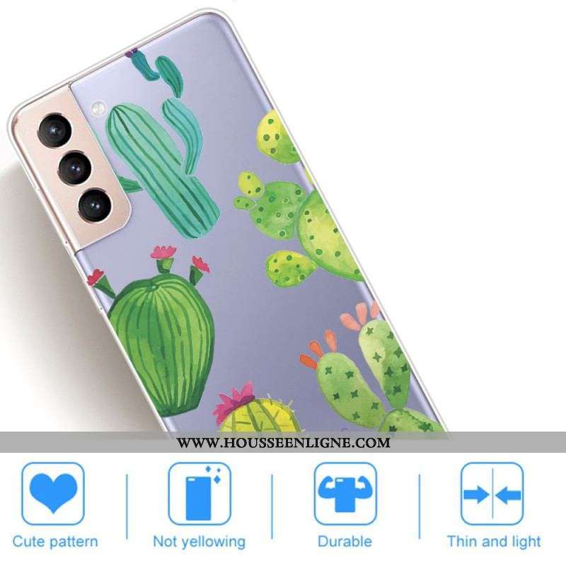 Coque Samsung Galaxy S22 5G Cactus Aquarelle