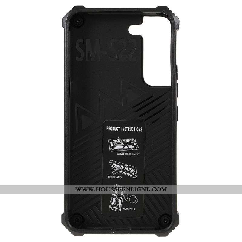 Coque Samsung Galaxy S22 5G Camouflage Support Amovible