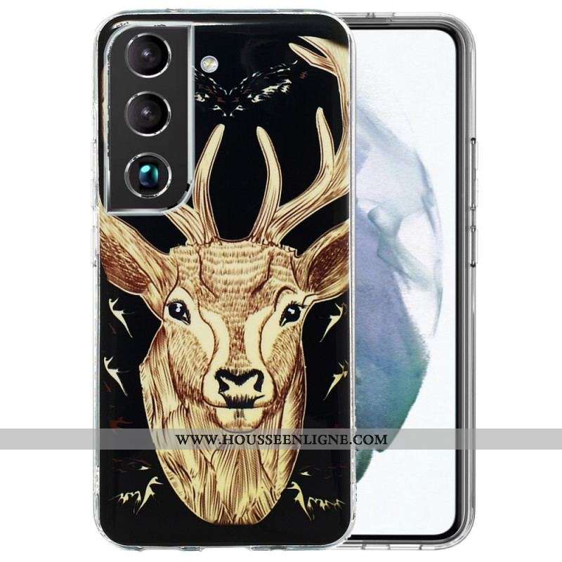 Coque Samsung Galaxy S22 5G Cerf Majestueux Fluorescente