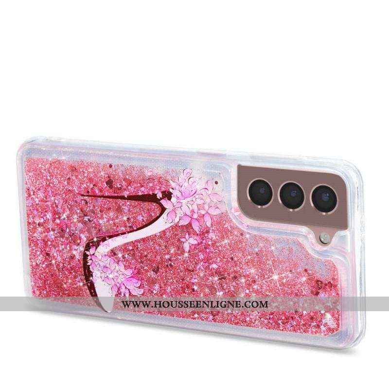 Coque Samsung Galaxy S22 5G Escarpin Paillettes