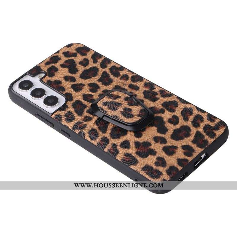 Coque Samsung Galaxy S22 5G Fibre Carbone Anneau-Support