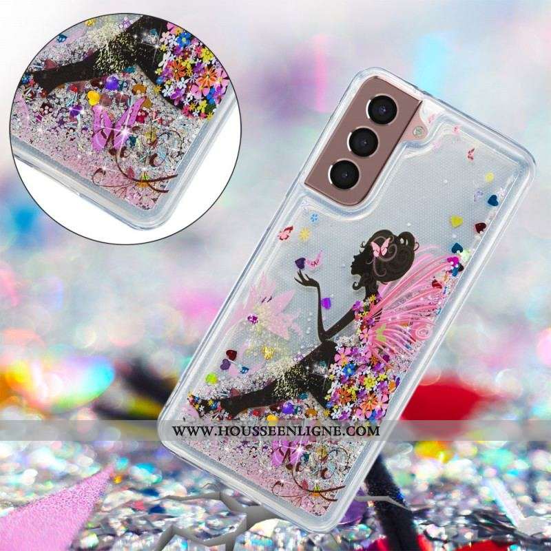 Coque Samsung Galaxy S22 5G Fée Paillettes