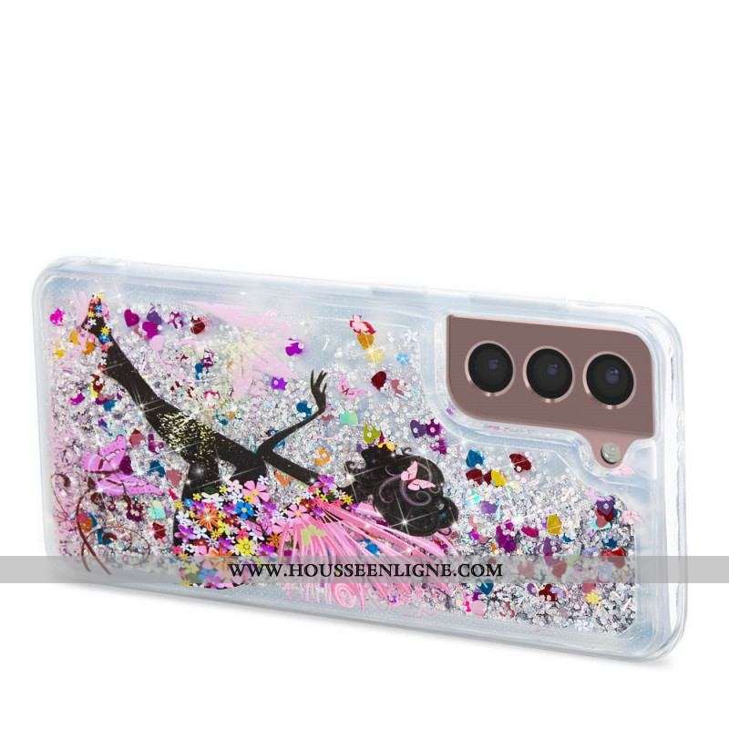 Coque Samsung Galaxy S22 5G Fée Paillettes