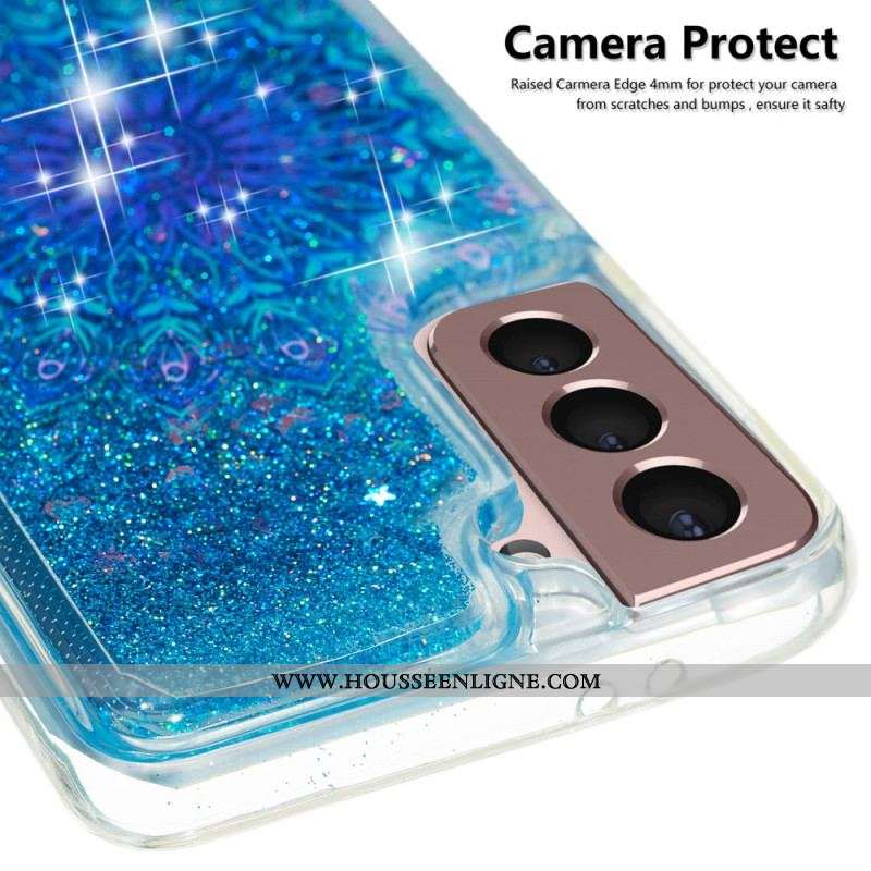 Coque Samsung Galaxy S22 5G Mandala Paillettes