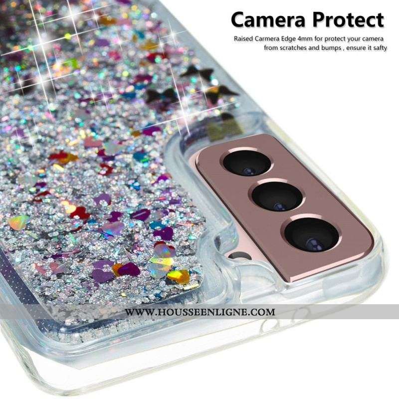 Coque Samsung Galaxy S22 5G Pissenlits Paillettes