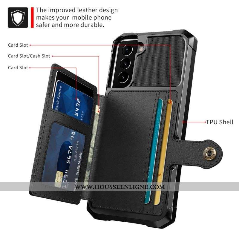 Coque Samsung Galaxy S22 5G Porte-Cartes Multi-Fonctionnel