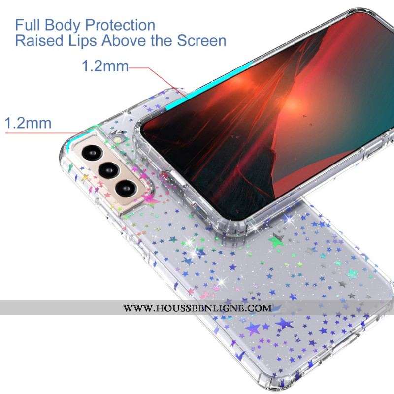 Coque Samsung Galaxy S22 5G Silicone Flexible Étoiles