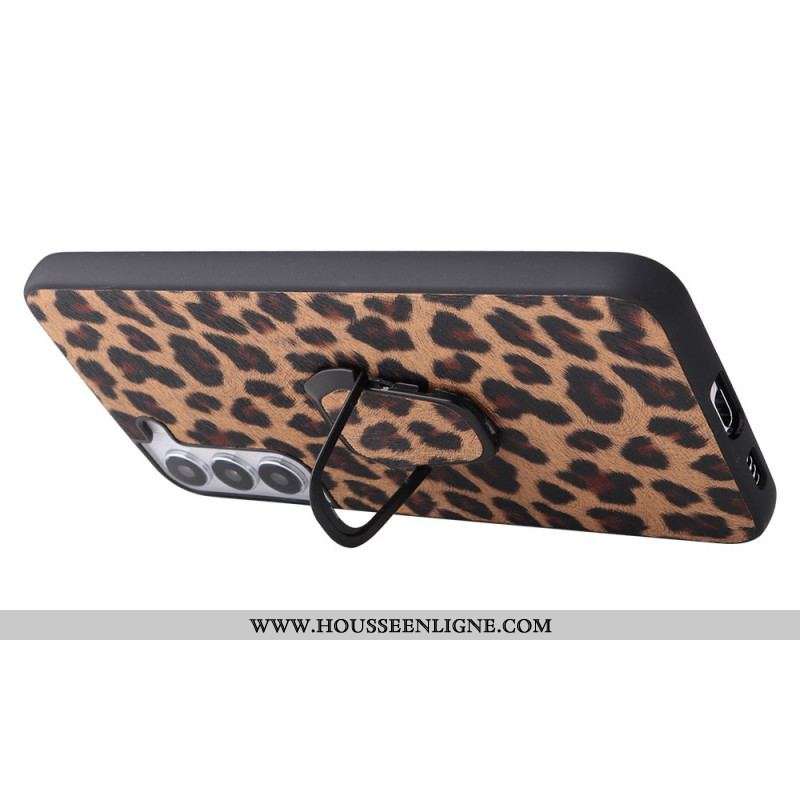 Coque Samsung Galaxy S22 5G Style Cuir Anneau-Support