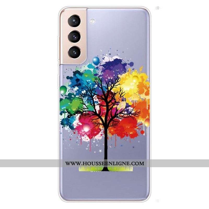 Coque Samsung Galaxy S22 5G Transparente Arbre Aquarelle