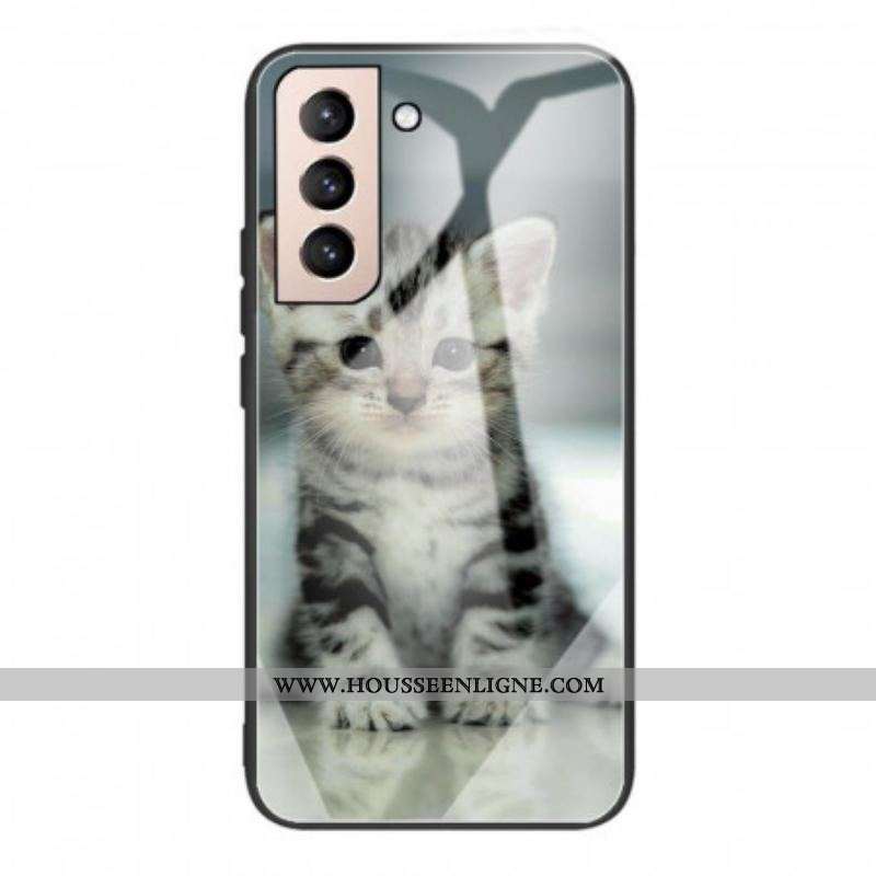 Coque Samsung Galaxy S22 5G Verre Trempé Chaton