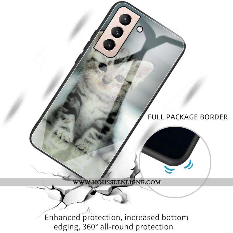 Coque Samsung Galaxy S22 5G Verre Trempé Chaton