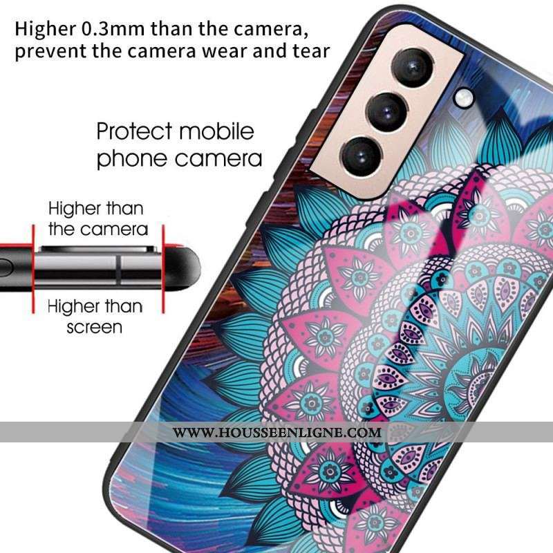 Coque Samsung Galaxy S22 5G Verre Trempé Mandala