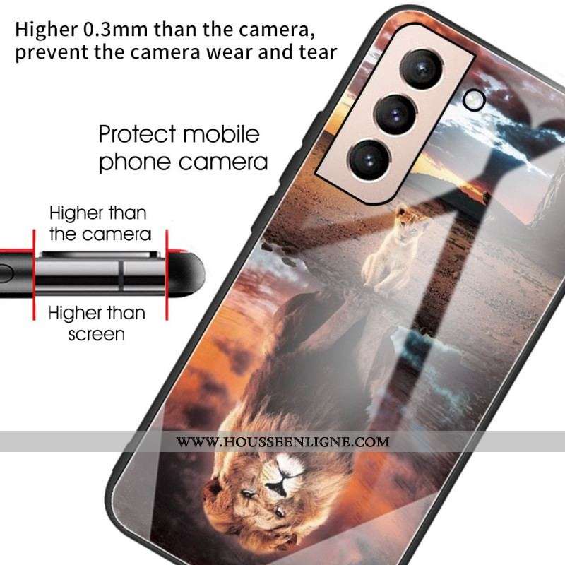 Coque Samsung Galaxy S22 5G Verre Trempé Rêve de Lionceau