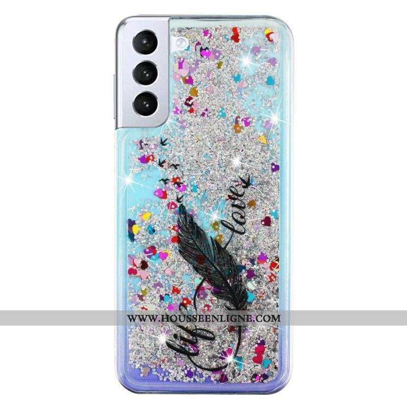 Coque Samsung Galaxy S22 Plus 5G Life & Love Paillettes