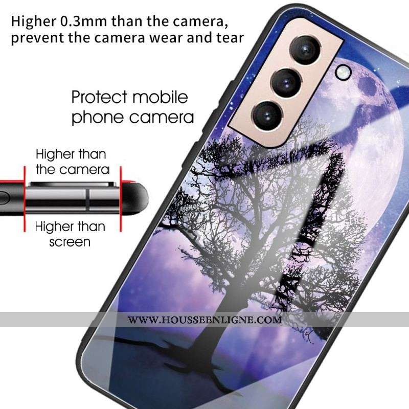 Coque Samsung Galaxy S22 Plus 5G Verre Trempé Arbre du Monde