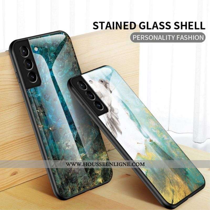 Coque Samsung Galaxy S22 Plus 5G Verre Trempé Marble Colors