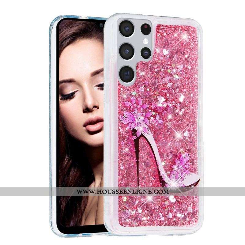 Coque Samsung Galaxy S22 Ultra 5G Escarpin Paillettes