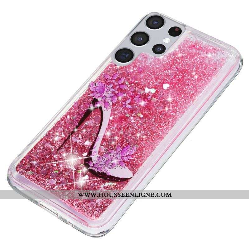 Coque Samsung Galaxy S22 Ultra 5G Escarpin Paillettes