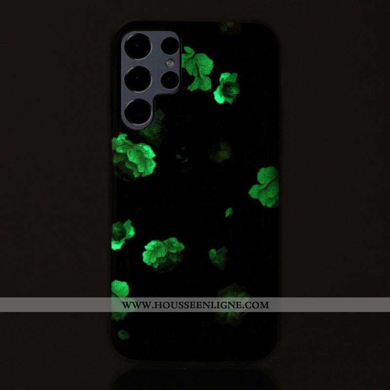 Coque Samsung Galaxy S22 Ultra 5G Fleurs Liberty Fluorescente